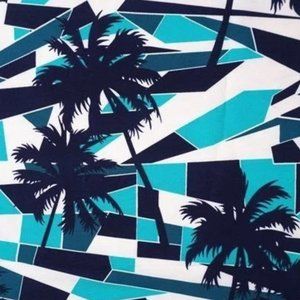 Sarong Pareo  Wrap Dress Navy-Blue Palm Trees Designs 100% Terryvoile